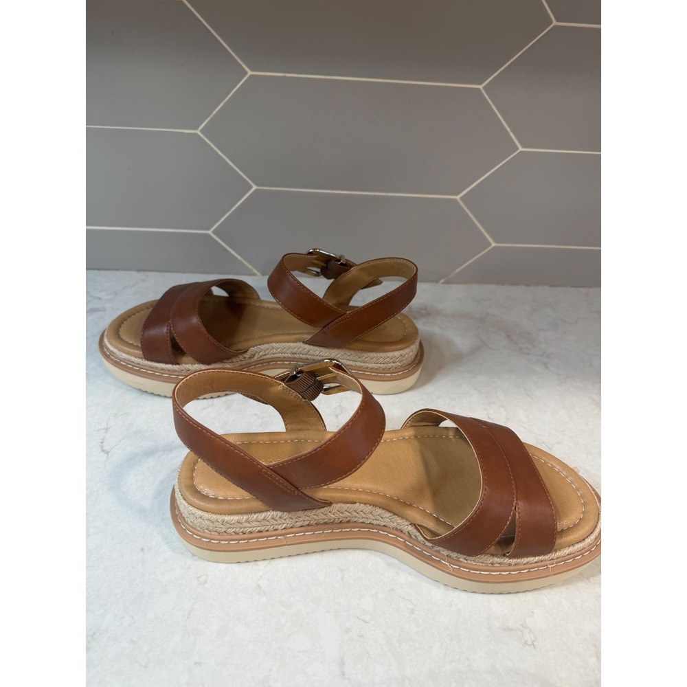 Crown Vintage Kittal Platform Sandals Dark Elm Brown Espadrille Flatform 8M